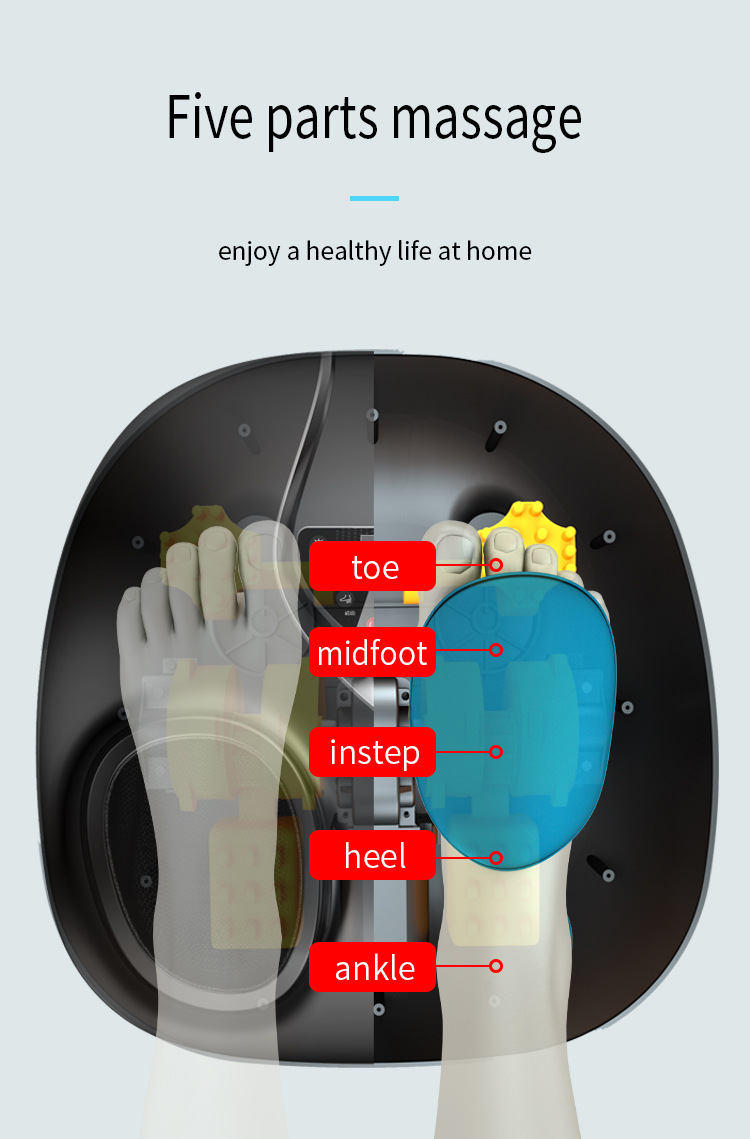 4D воздушная подушка Электрический соскабливающий инфракрасный разминающий массажер для ног портативный спа-терапия для ног обезболивающий массажер для ног с подогревом