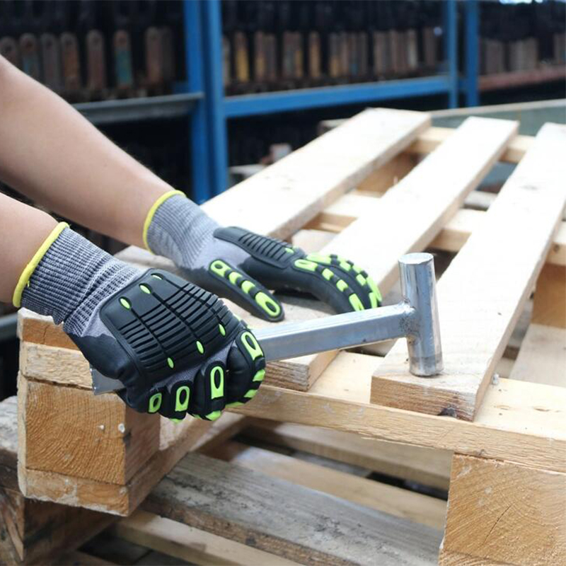 13 калибр TPR устойчивые к порезам противоударные защитные рабочие перчатки для тяжелых условий эксплуатации