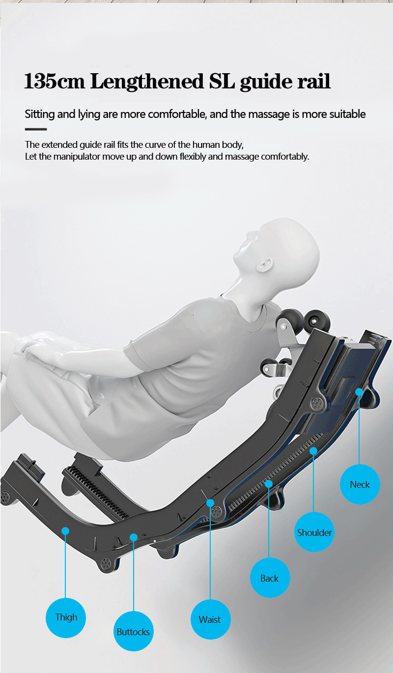 3D SL Track Luxury AI voice Многофункциональное массажное кресло для всего тела с подогревом Шиацу Разминание ног Спа-массажное кресло