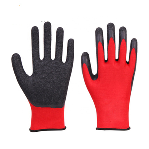 Защитные рабочие перчатки с латексным покрытием из полиэстера 13 калибра