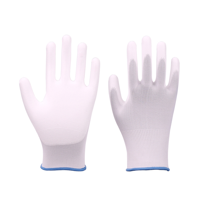Перчатки для ручной работы из полиэстера 13 калибра с полиуретановым покрытием для ладоней