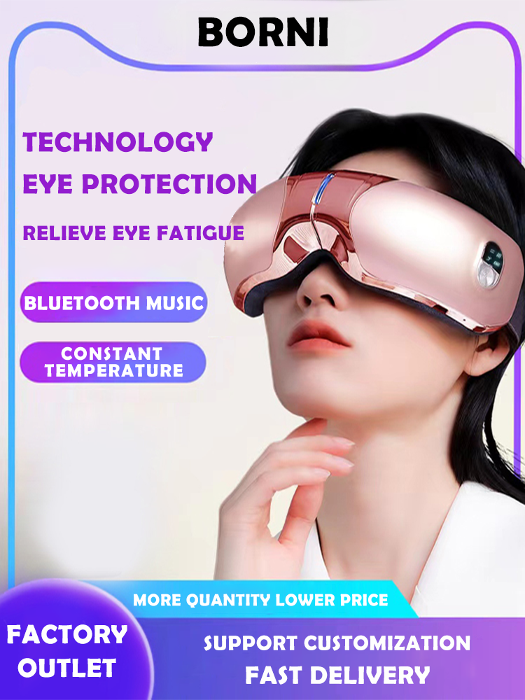 Лучшая акупунктурная терапия, маска для защиты глаз, горячая распродажа, массажер для глаз с давлением воздуха и расслабляющей музыкой